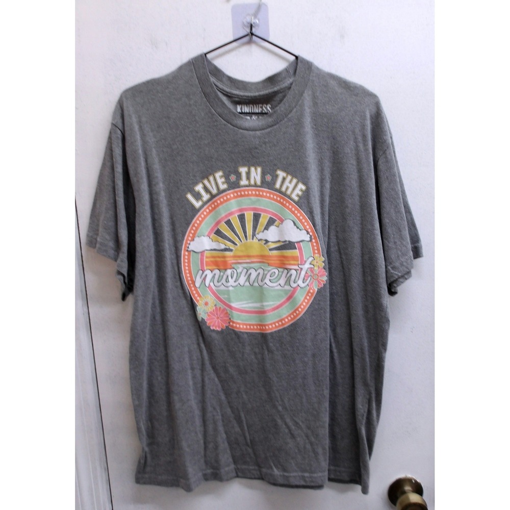 Kindness & Confetti Womens Kindness Is Free Graphic Tee Heather Gray Lg / #26391
